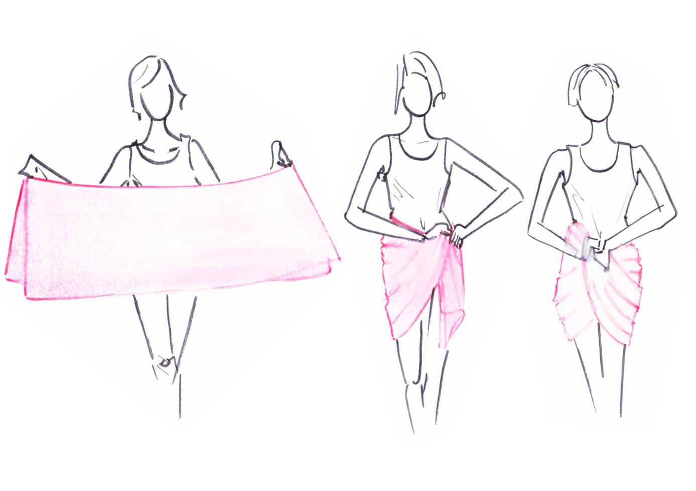 make a skirt with a scarf