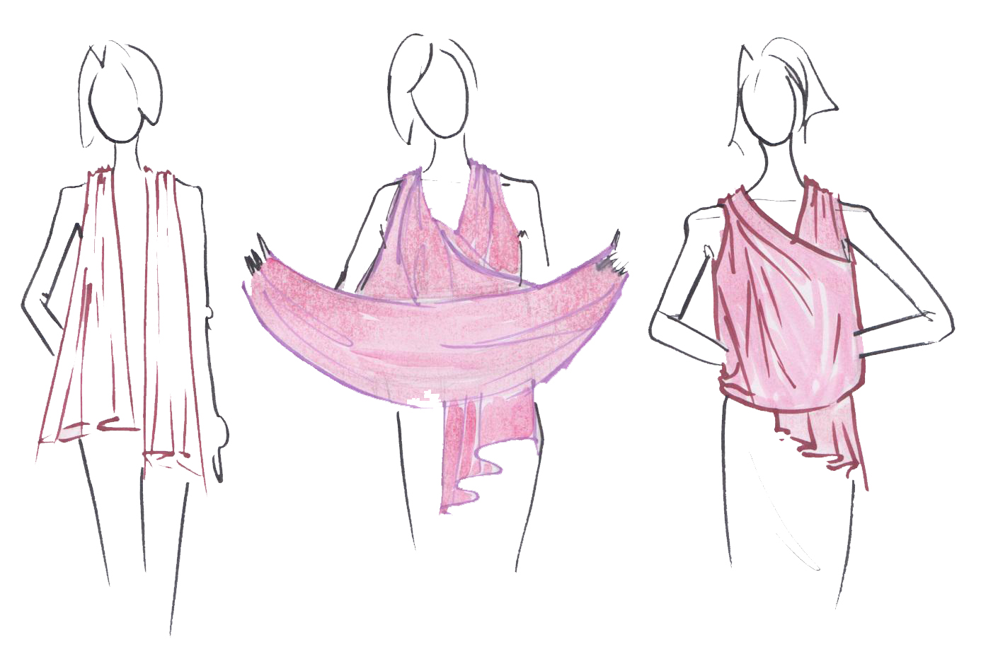 transform a scarf into a top