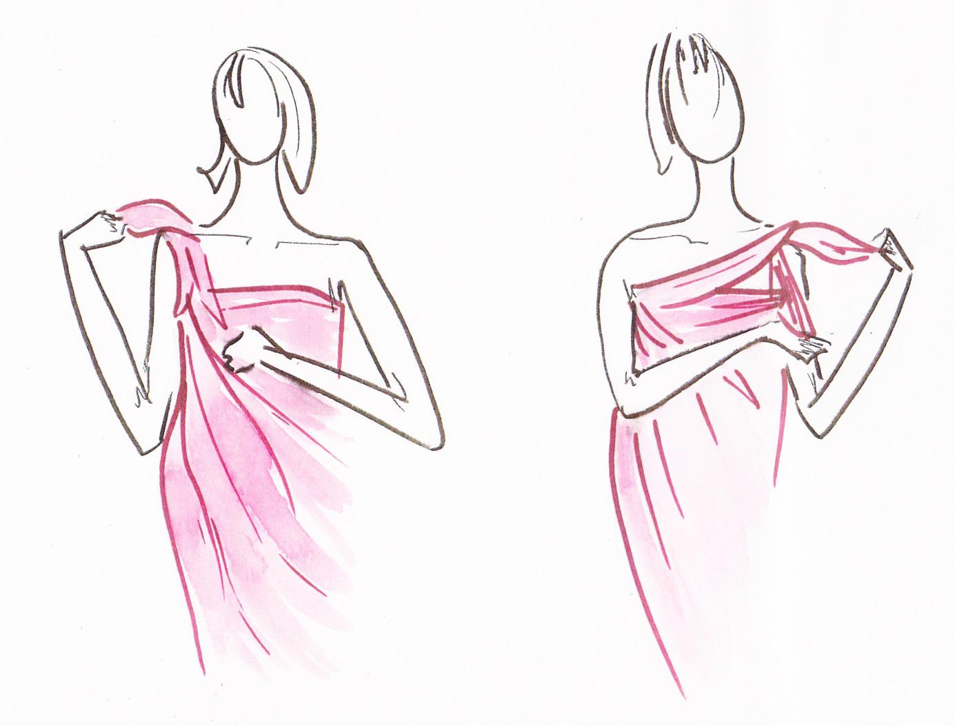 how to make a dress with a scarf
