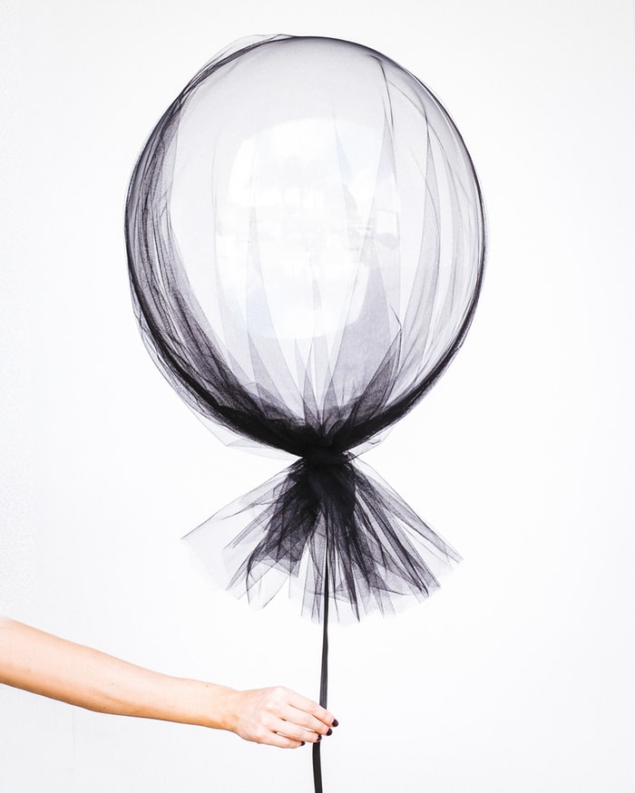 photo ballon mousseline noire